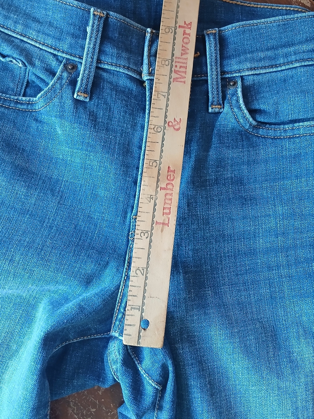 Levi's Bright Blue Denim Bermuda Shorts with Rolled Cuffs - Picture 3 of 8